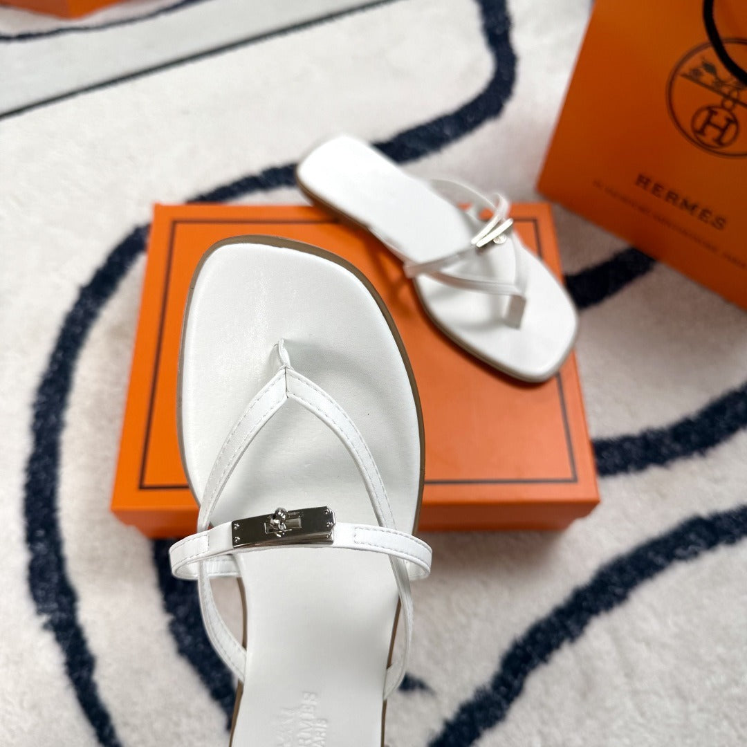 Hermes Leather Logo Slides