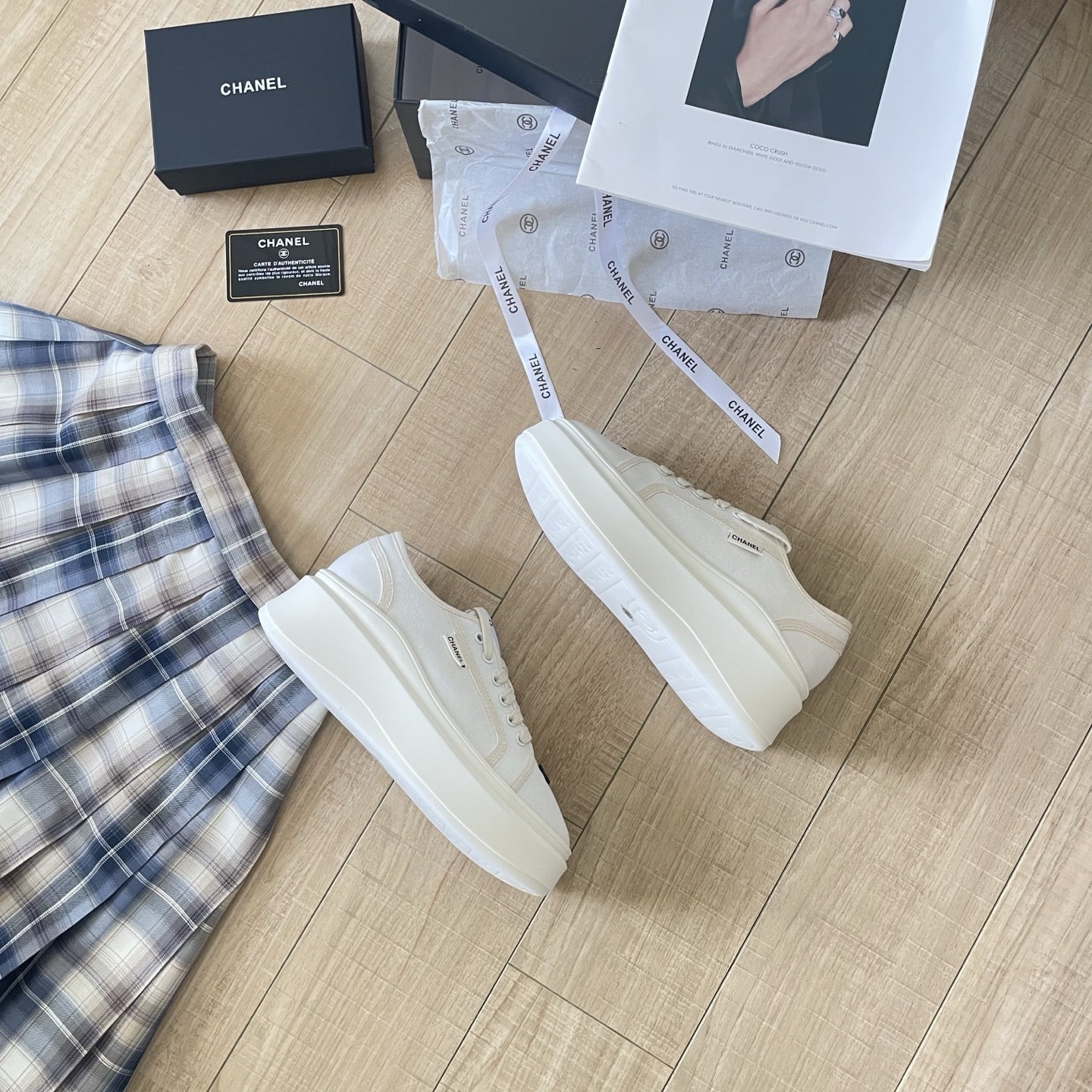 Chanel Canvas & Leather Canvas Shoes