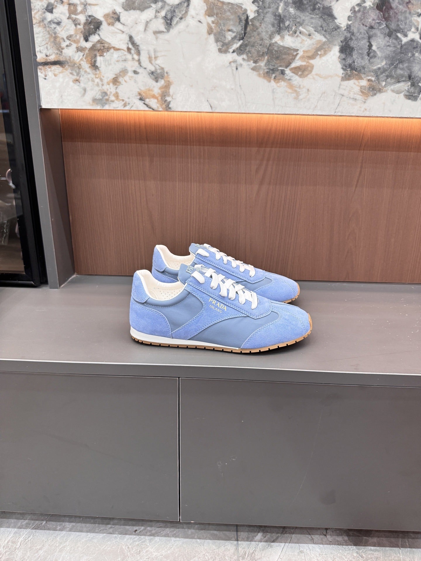 Prada Lambskin Leather Sneakers