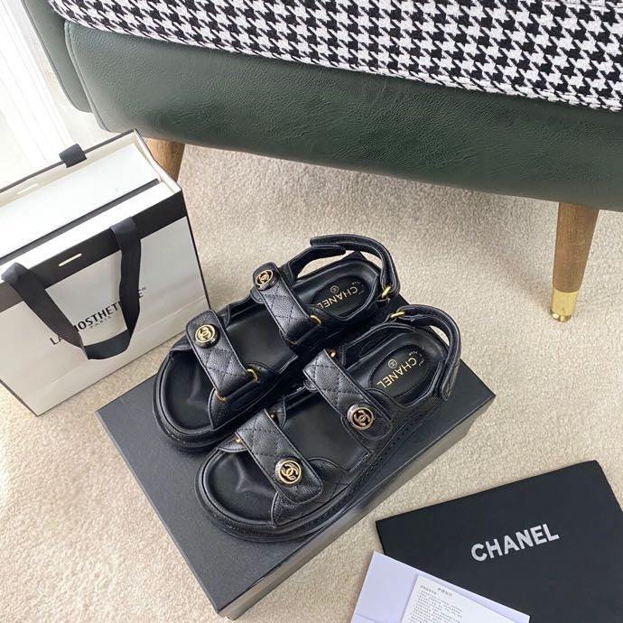 Chanel Lambskin Leather Sandals