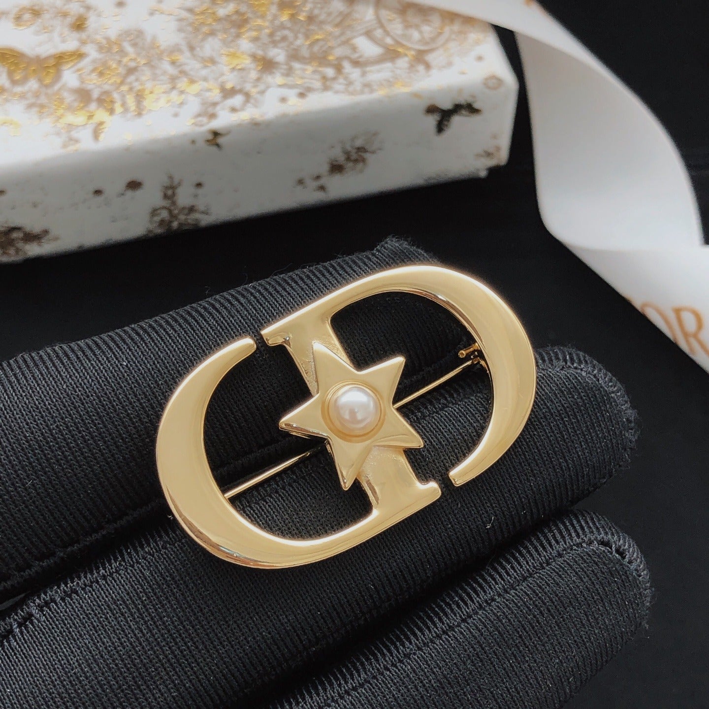 Dior Brass Star Brooch