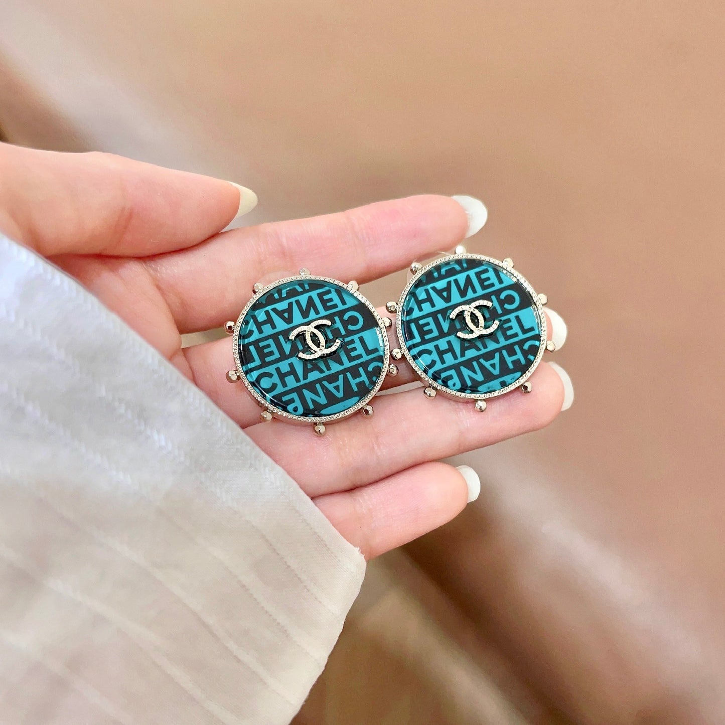 Chanel Logo Earrings