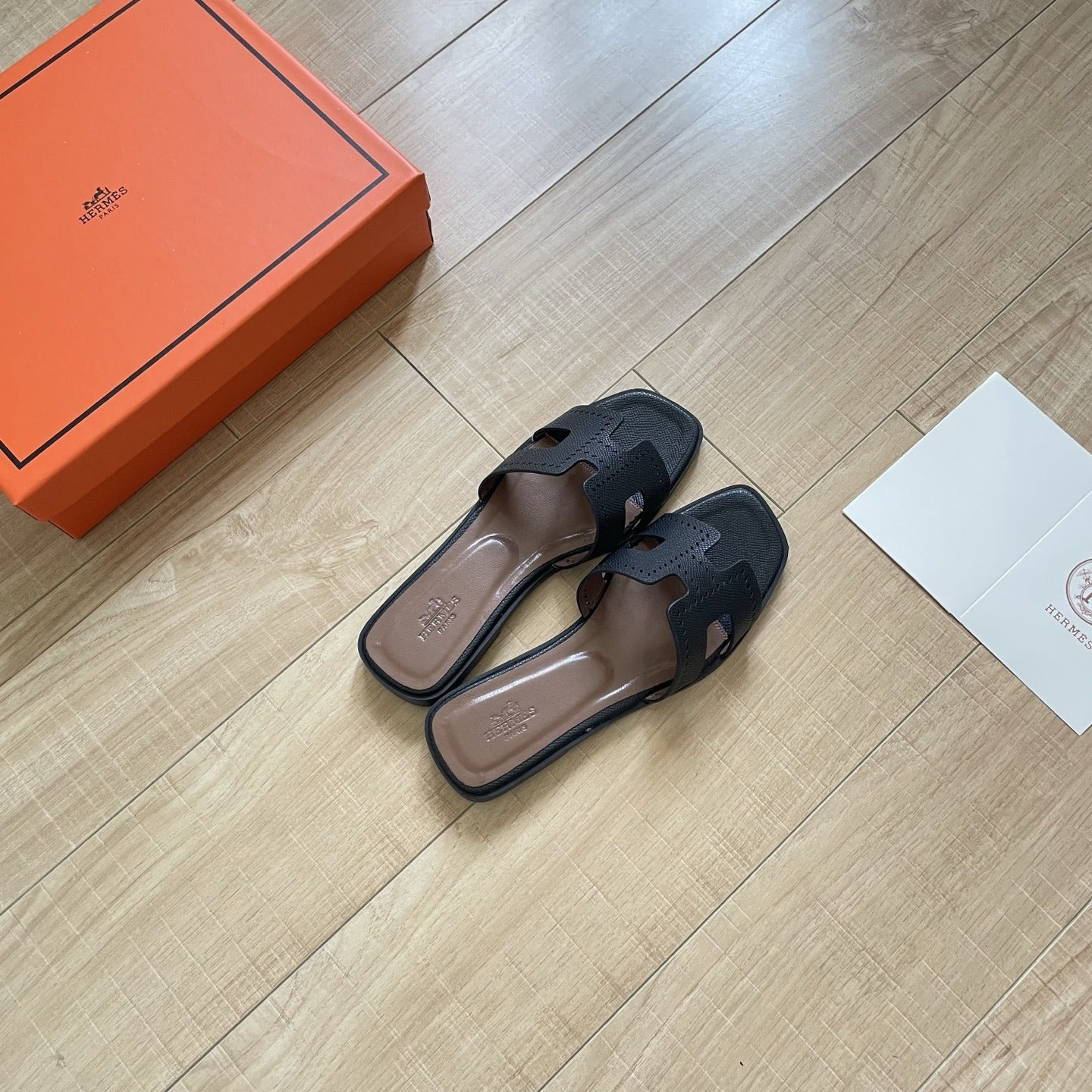 Hermes Leather Slides