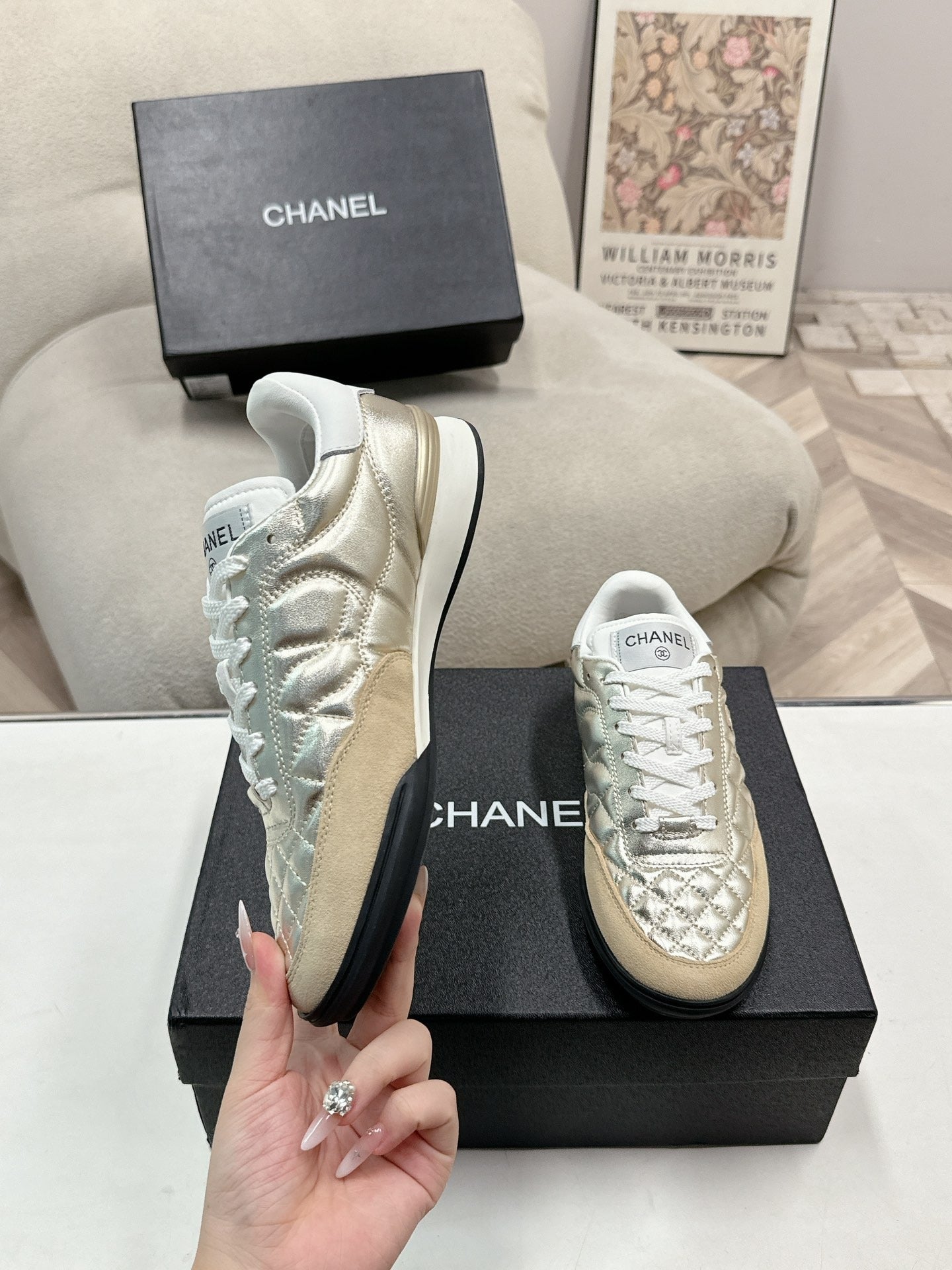 Chanel Lambskin Leather Sneakers