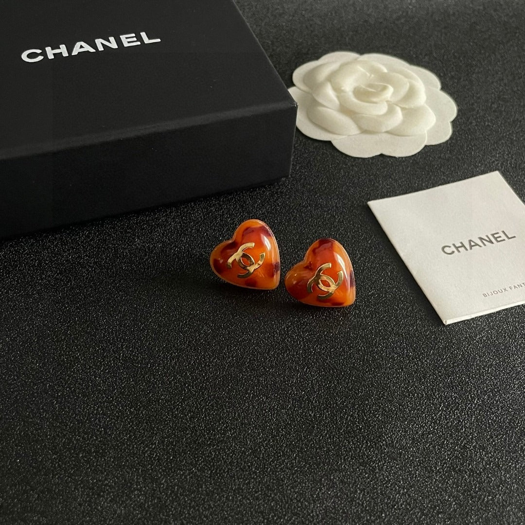 Chanel Heart Earrings