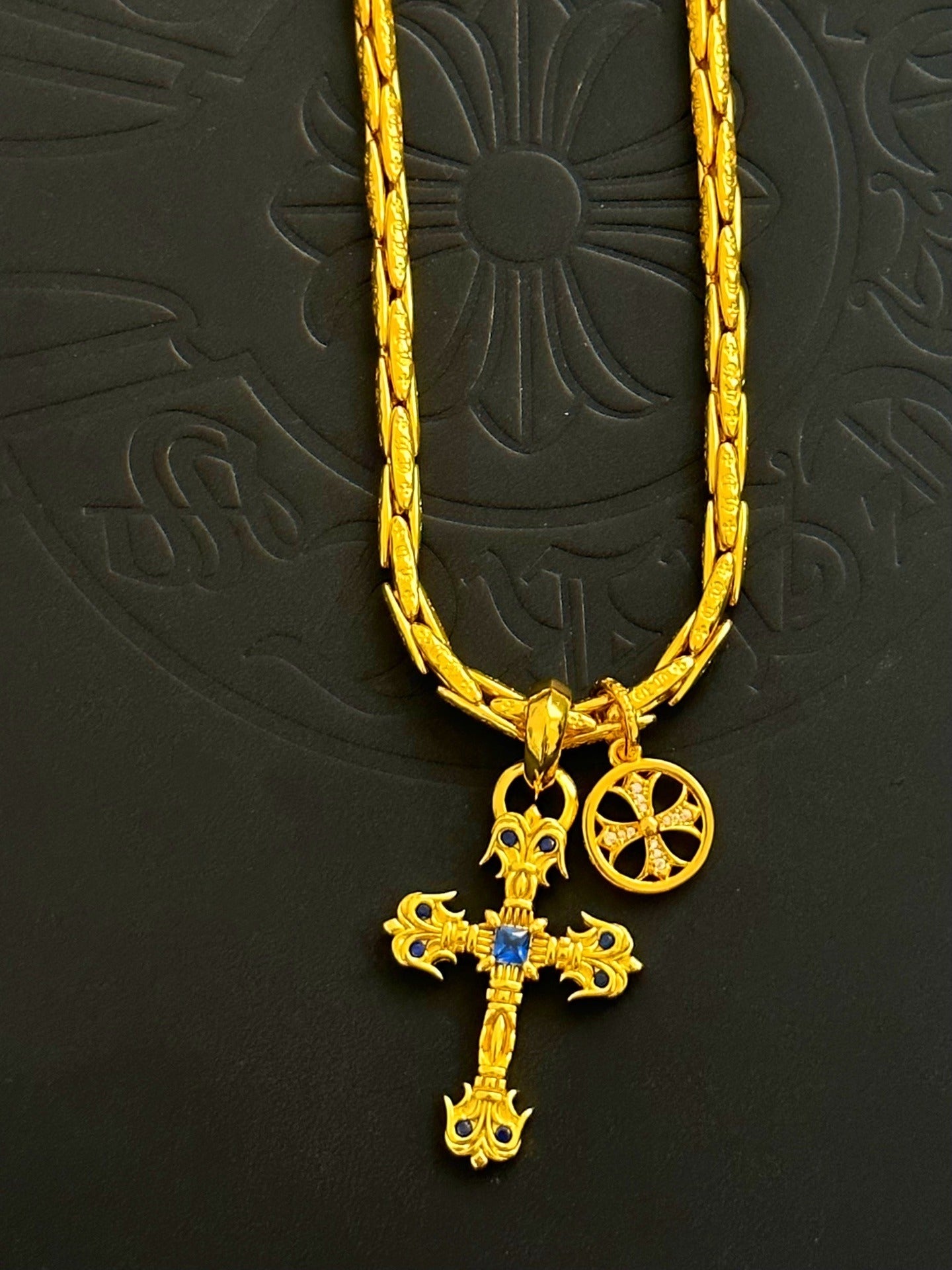Chrome Hearts Sterling Silver Cross Necklace