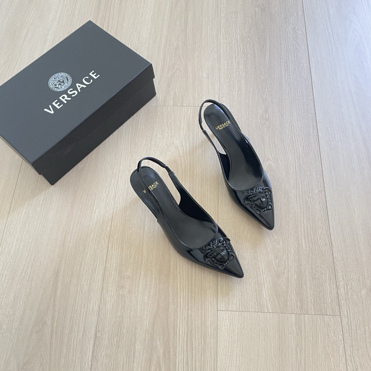 Versace Lambskin Leather Sandals