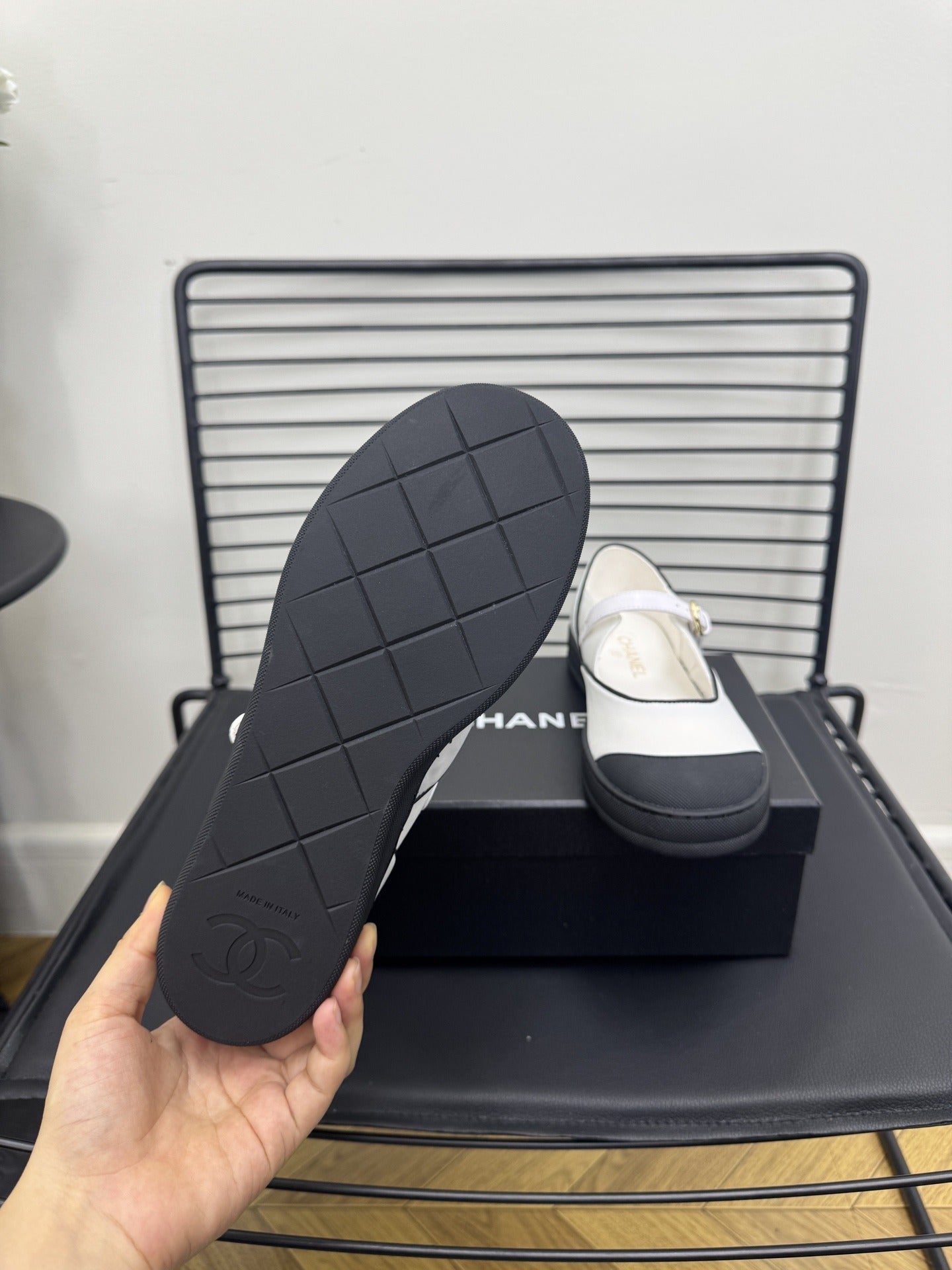 Chanel Lambskin Leather Logo Shoes