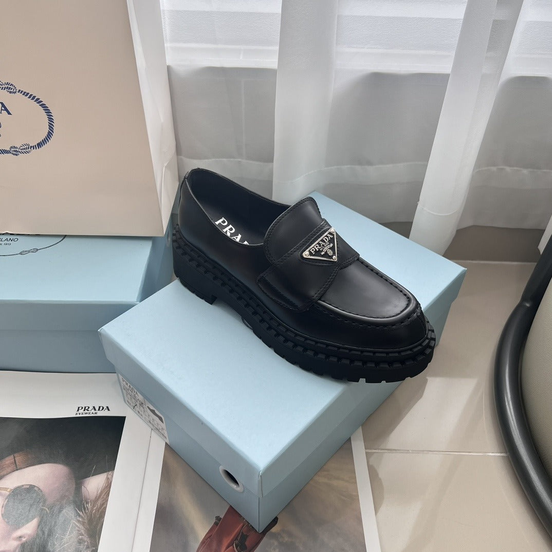 Prada Lambskin Leather Loafers