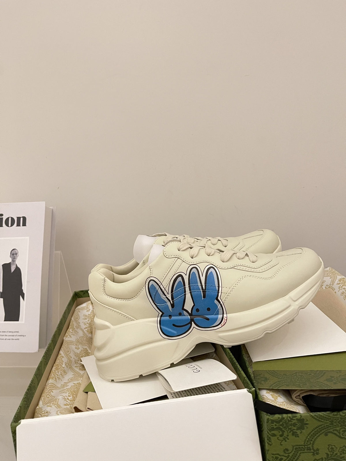 Gucci Calfskin Leather Sneakers
