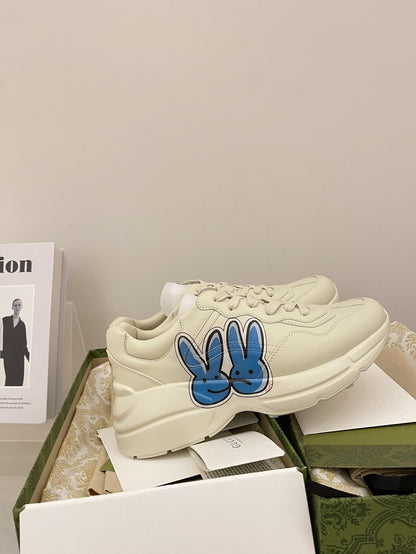 Gucci Calfskin Leather Sneakers