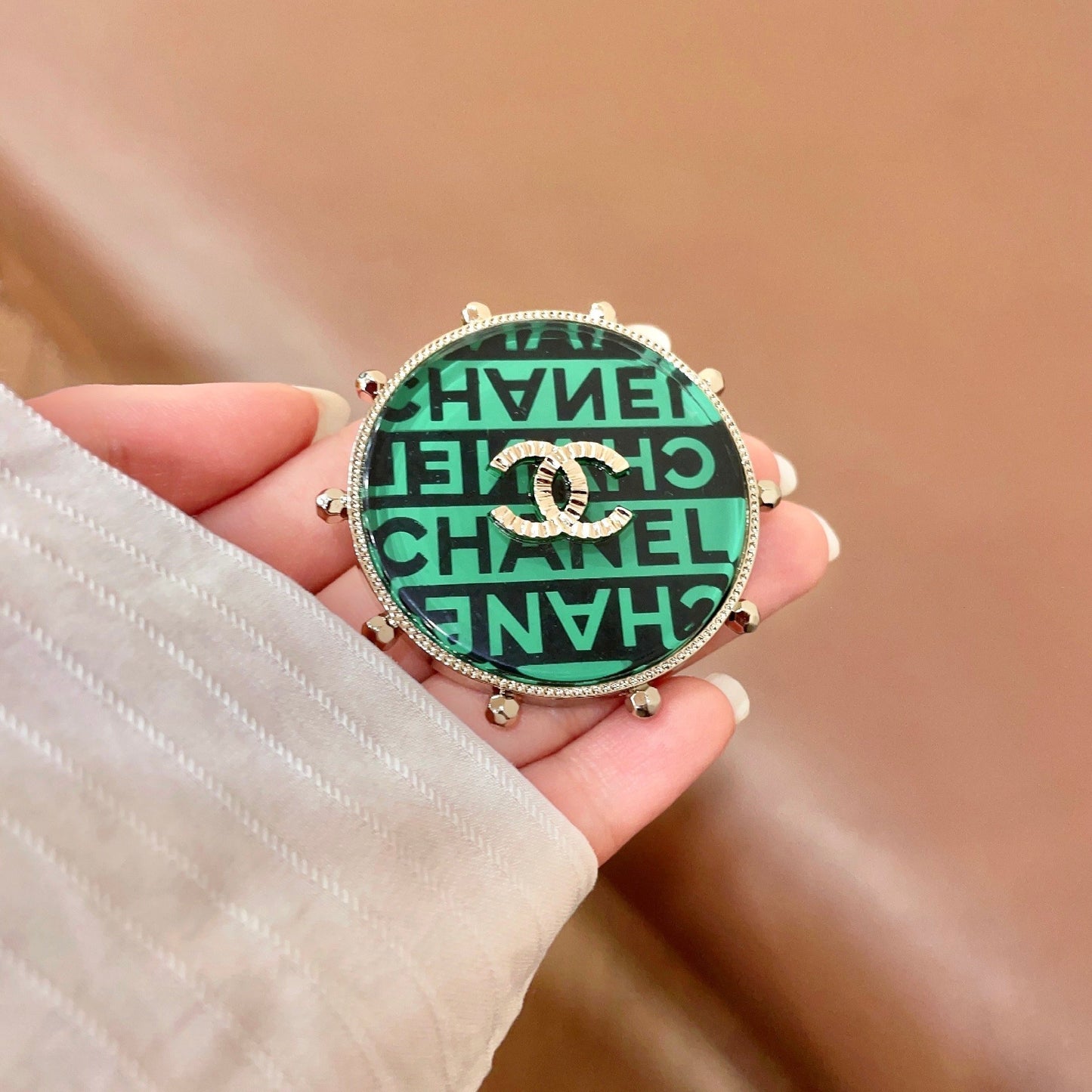 Chanel Logo Brooch