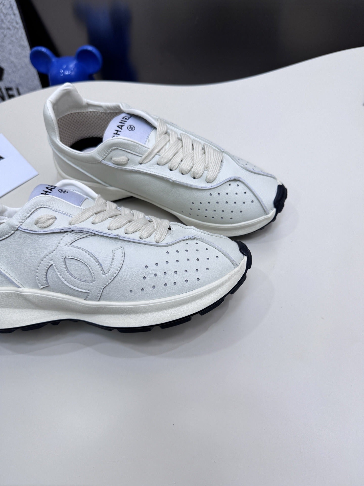 Chanel Leather Tennis Sneakers