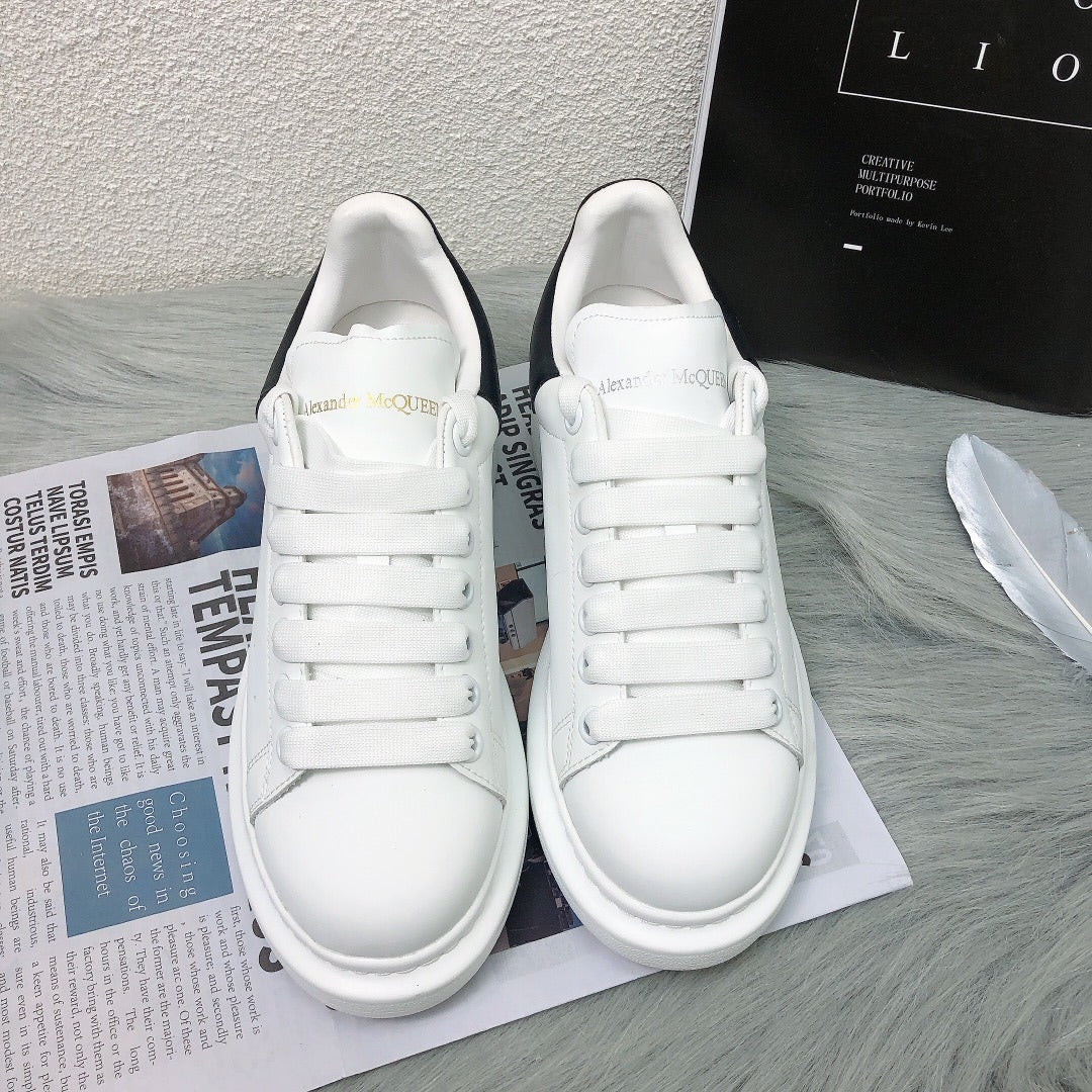 Alexander McQueen Lambskin Leather Logo Sneakers