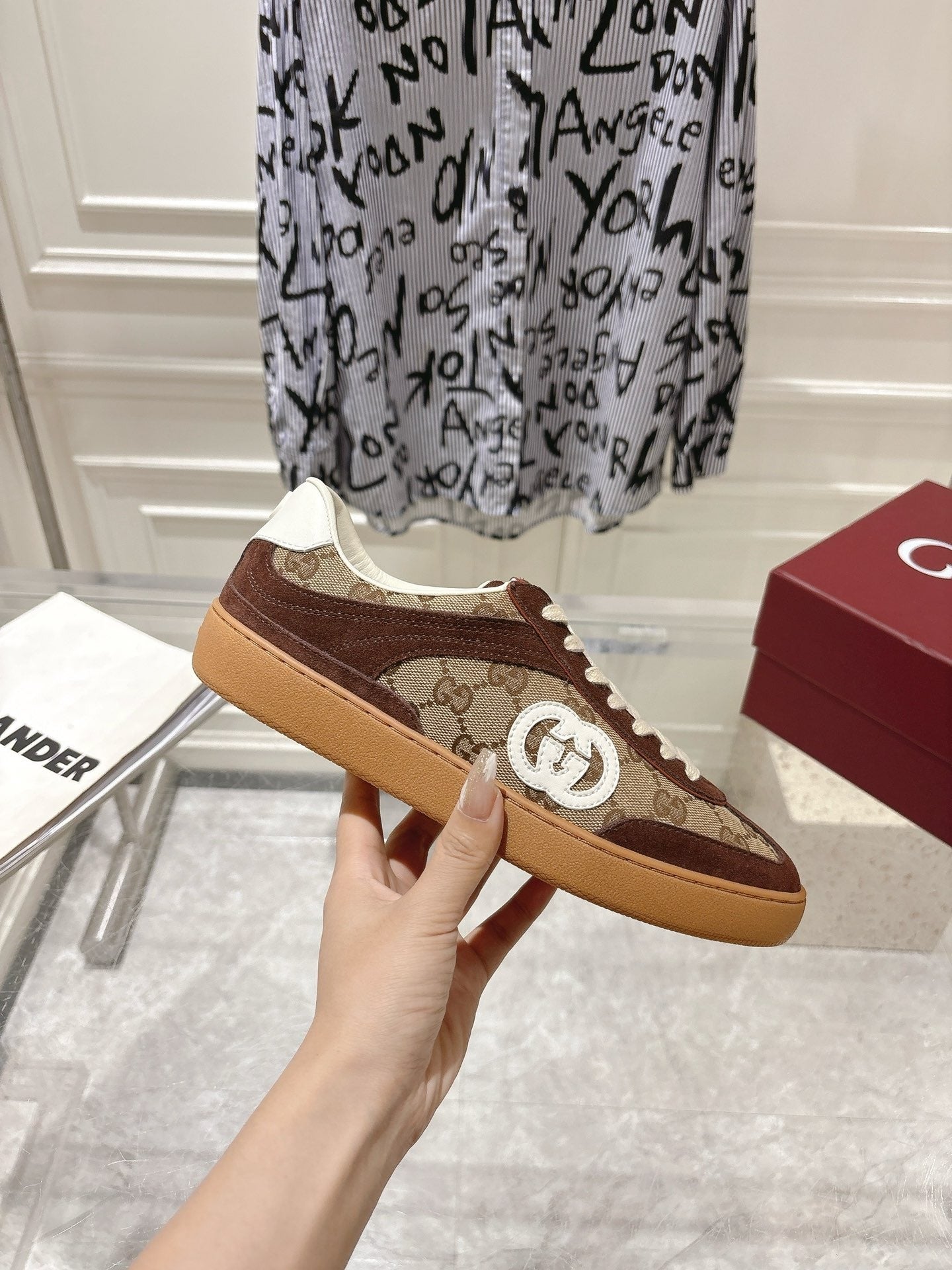 Gucci Leather Logo Sneakers