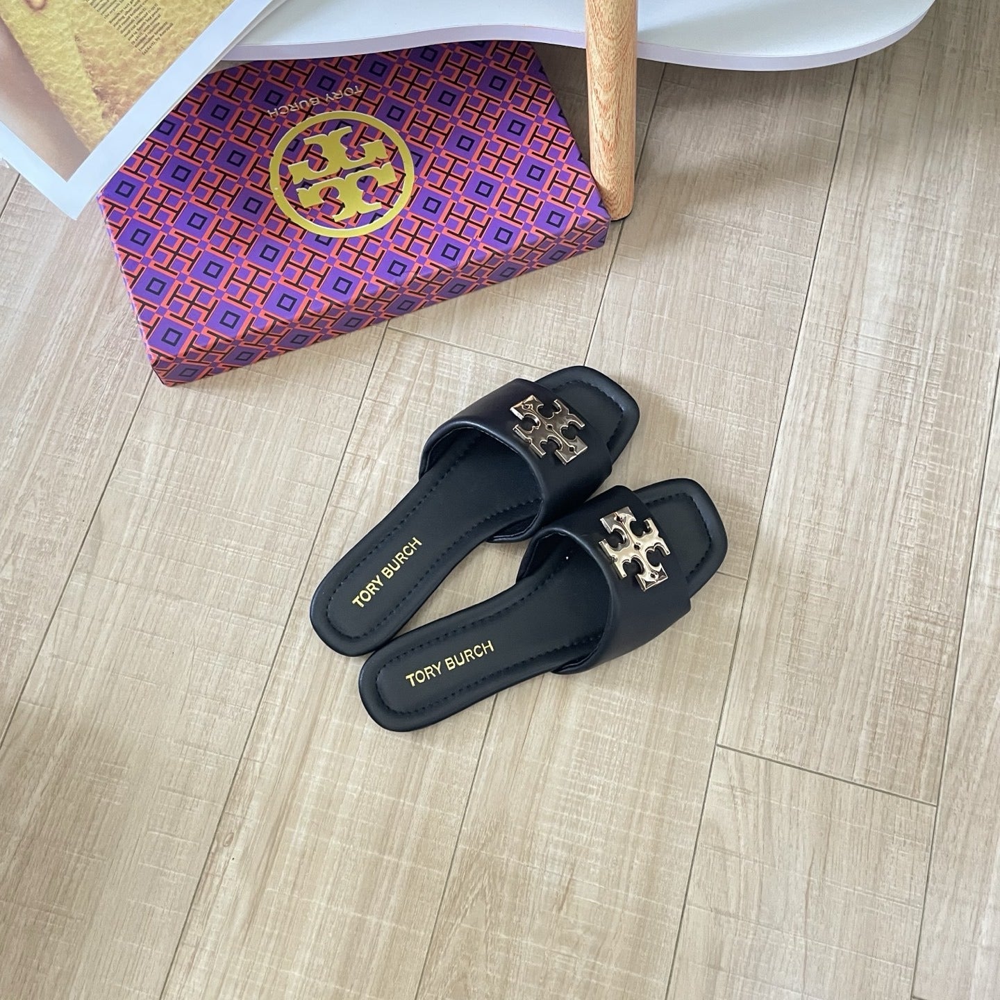 Tory Burch Patent Leather Slides