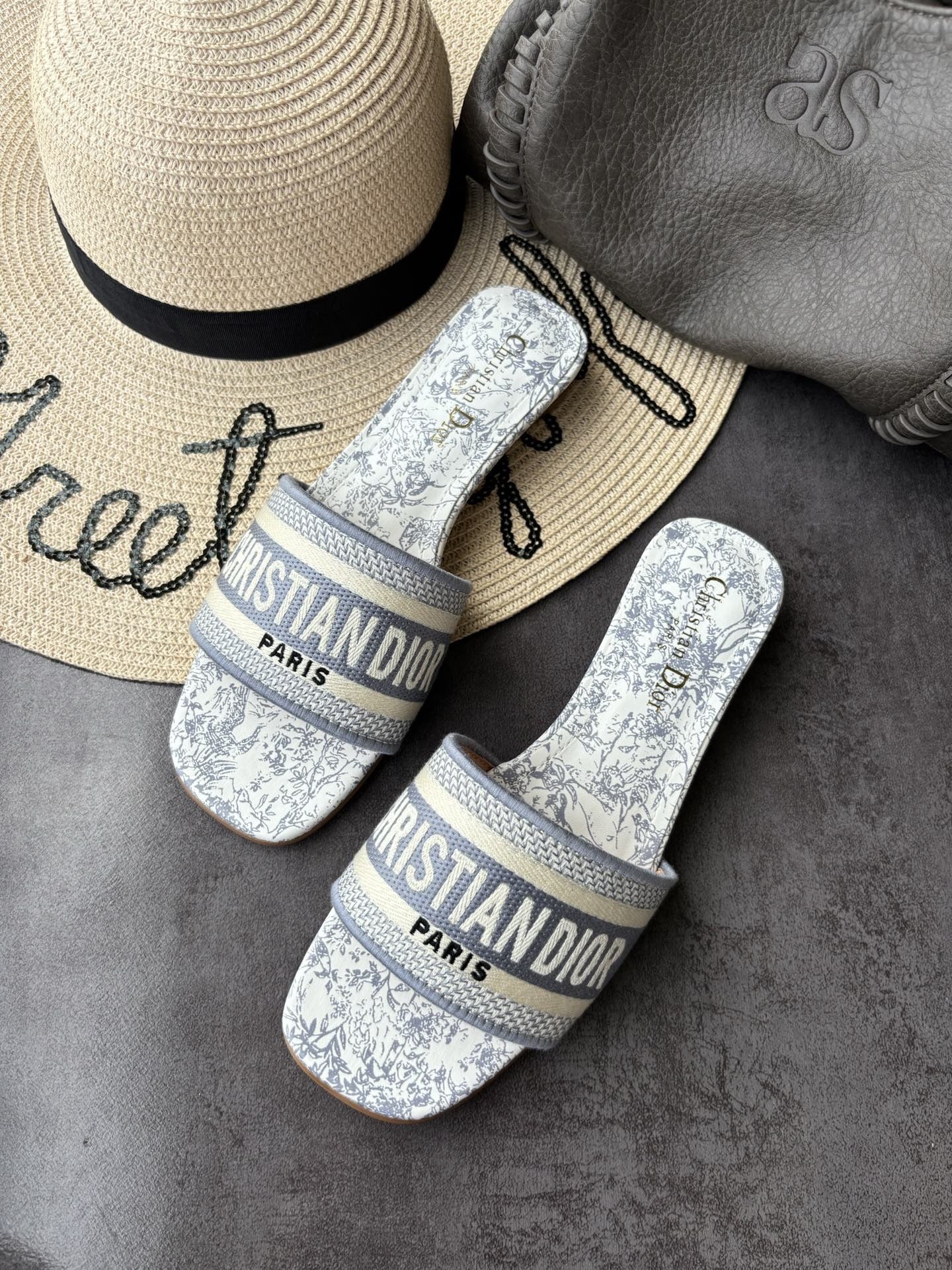 Dior Square Toe Slides