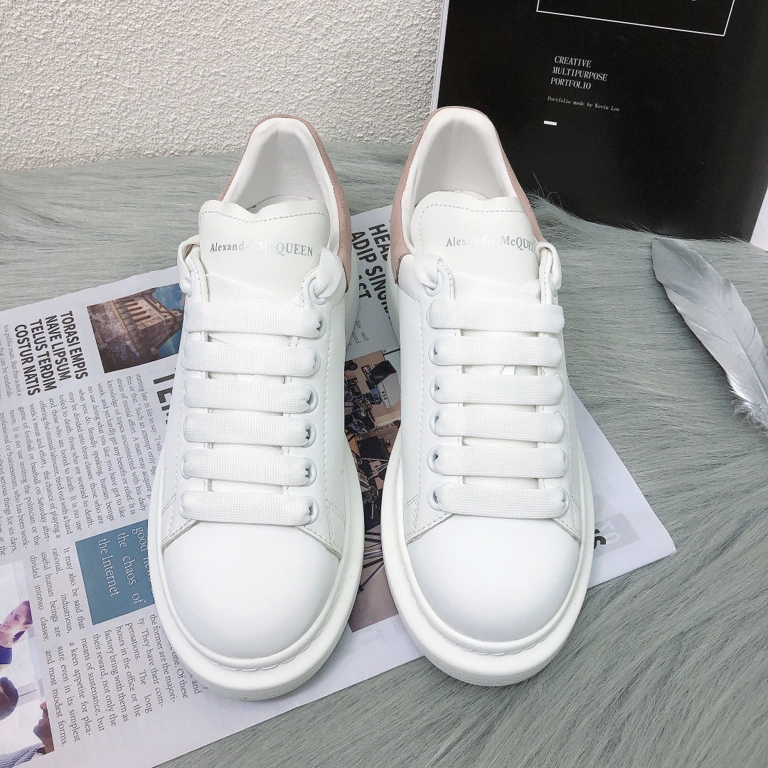 Alexander McQueen Lambskin Leather Logo Sneakers