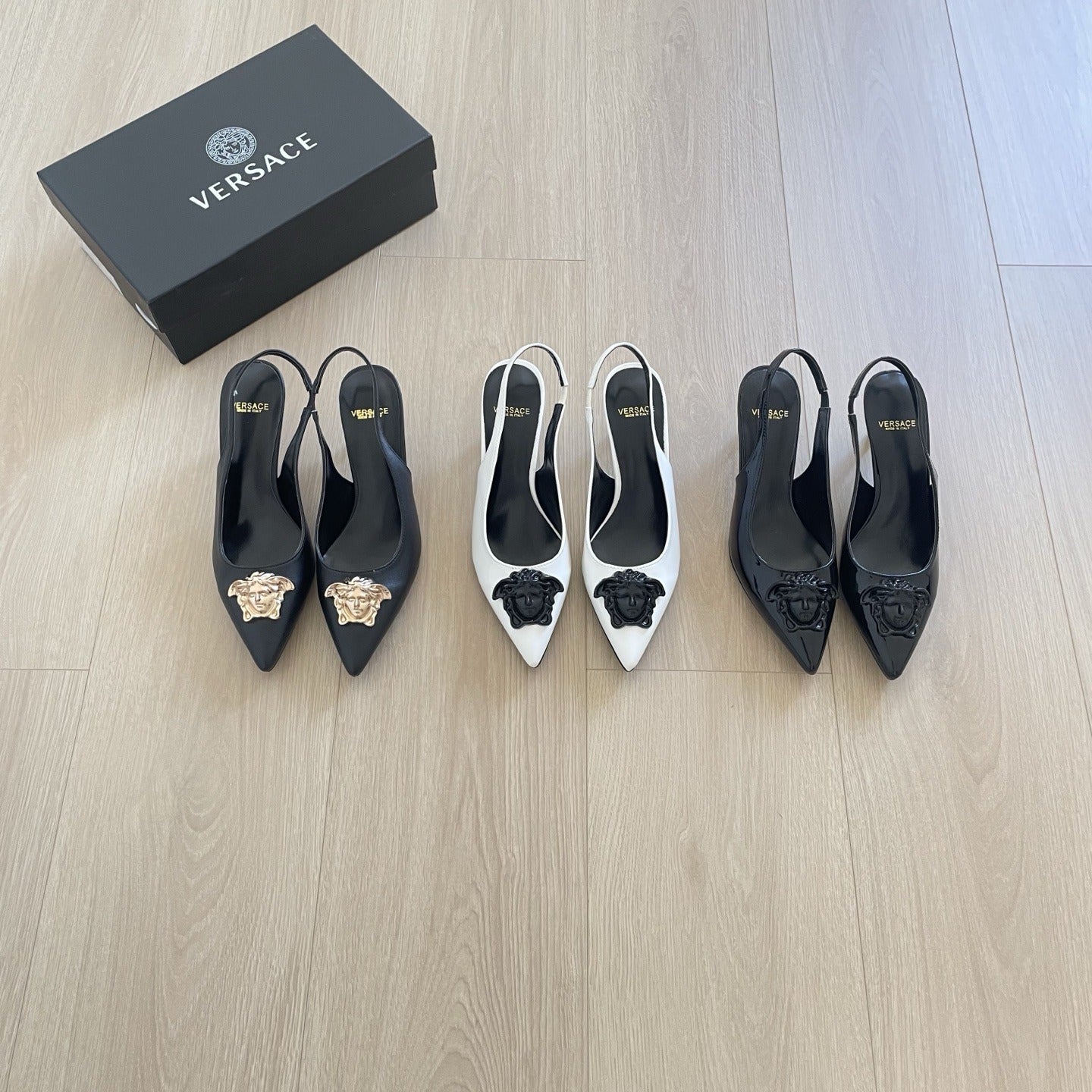 Versace Lambskin Leather Sandals