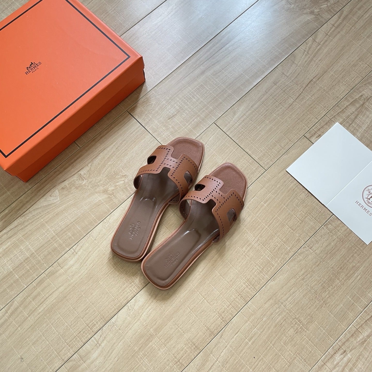 Hermes Leather Slides