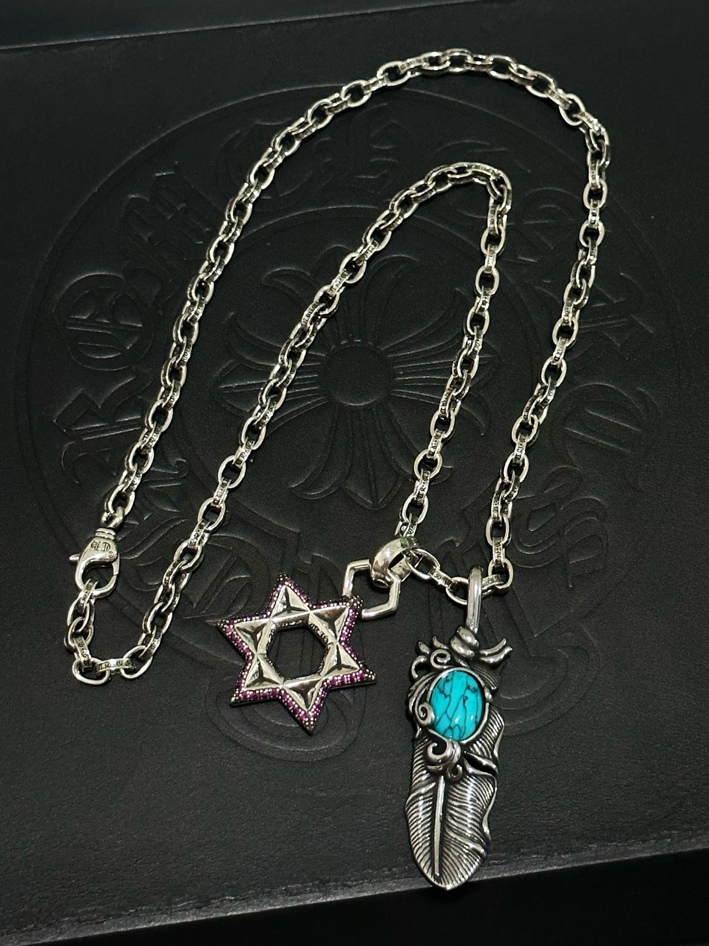 Chrome Hearts Sterling Silver Cross Necklace