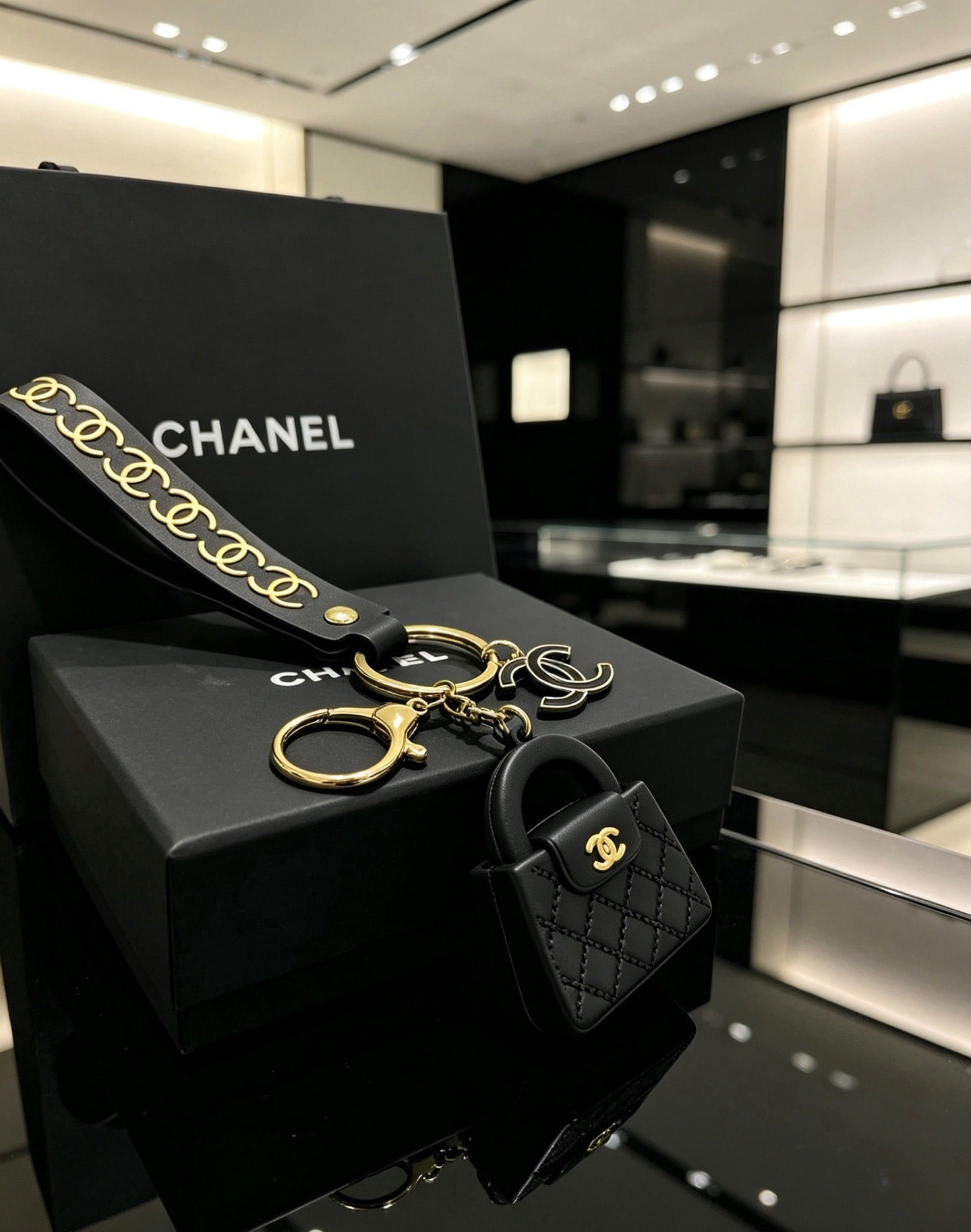 Chanel Vintage-Finish Keychain