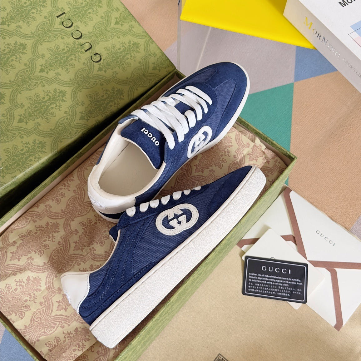 Gucci Leather Logo Sneakers