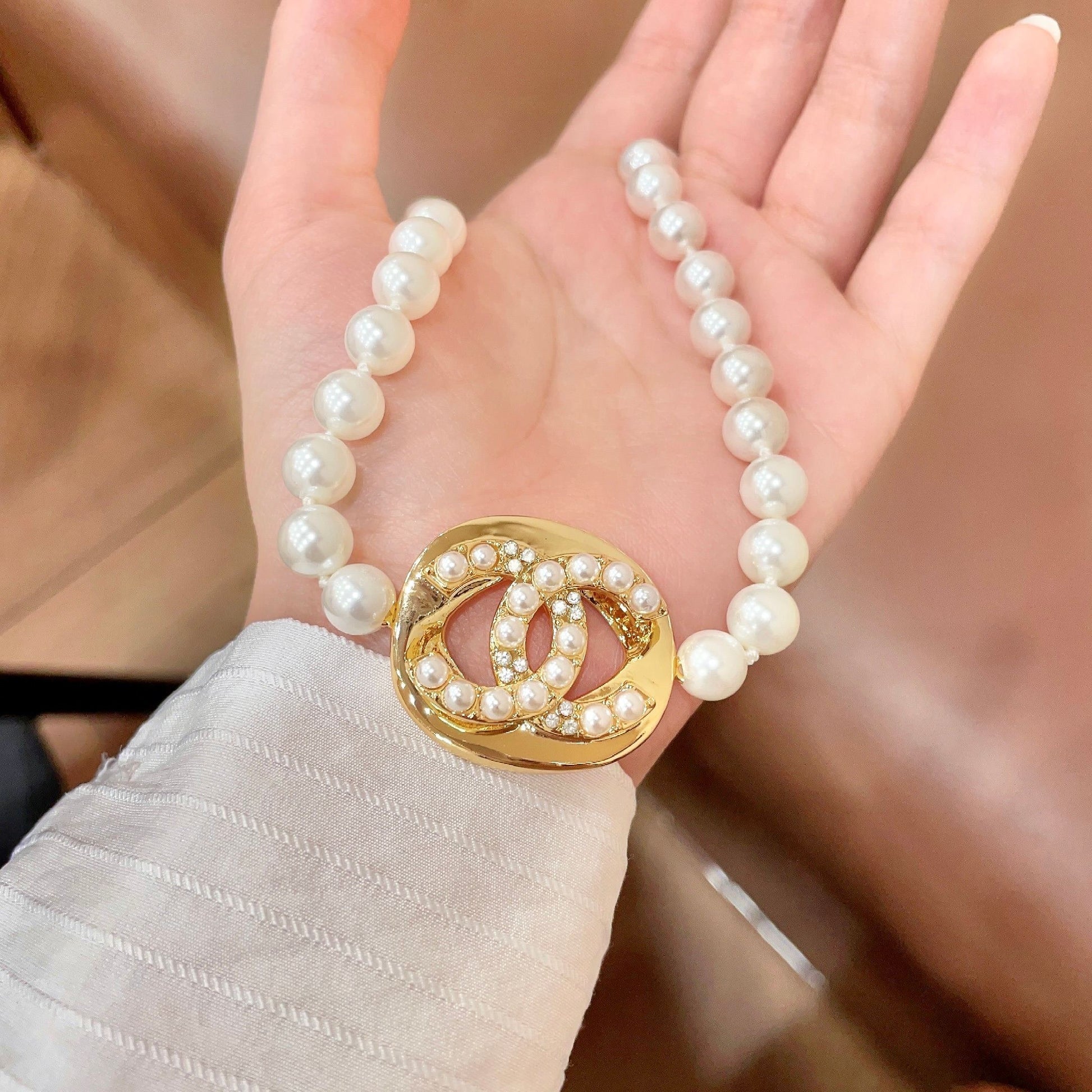 Chanel Logo Necklace