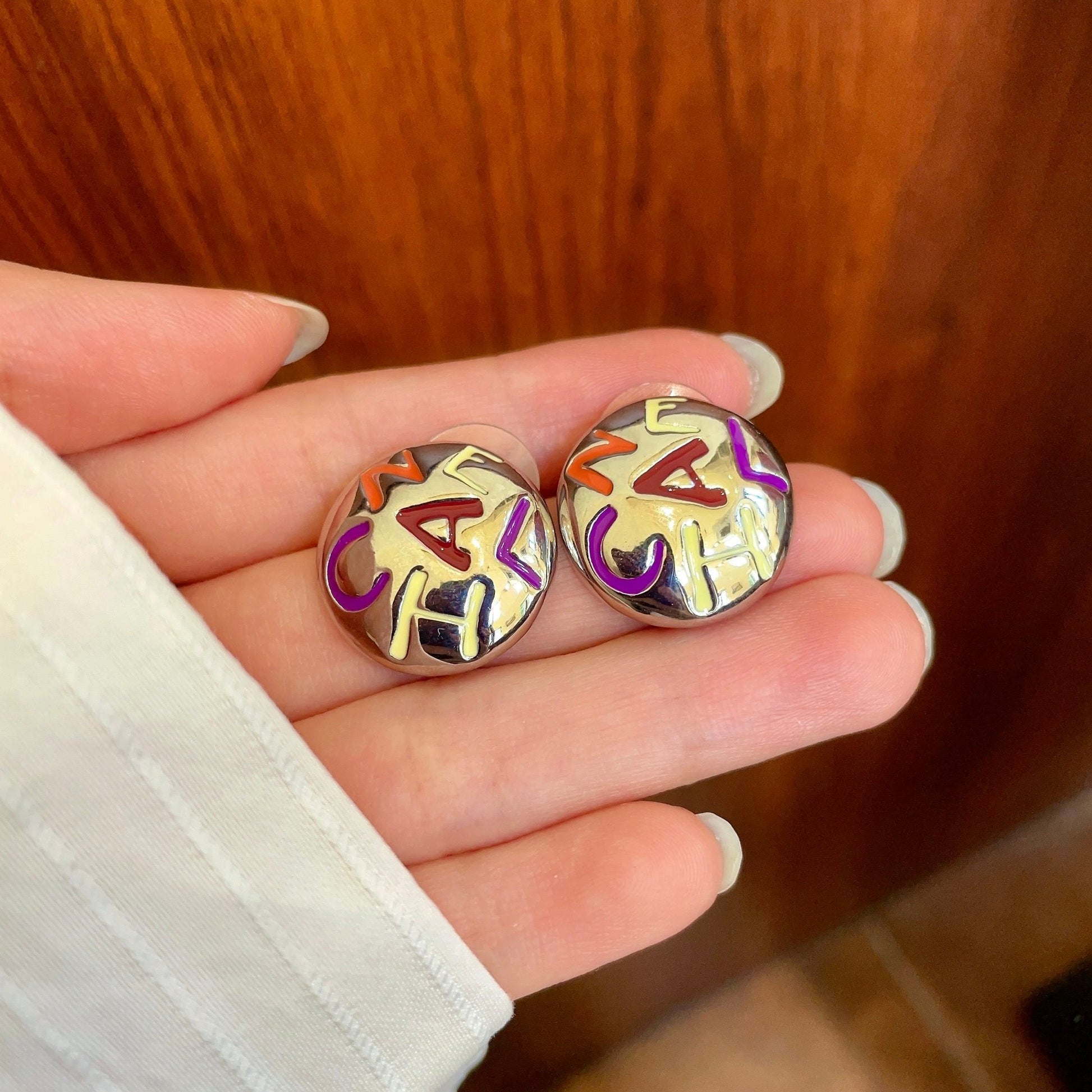 Chanel Logo Earrings