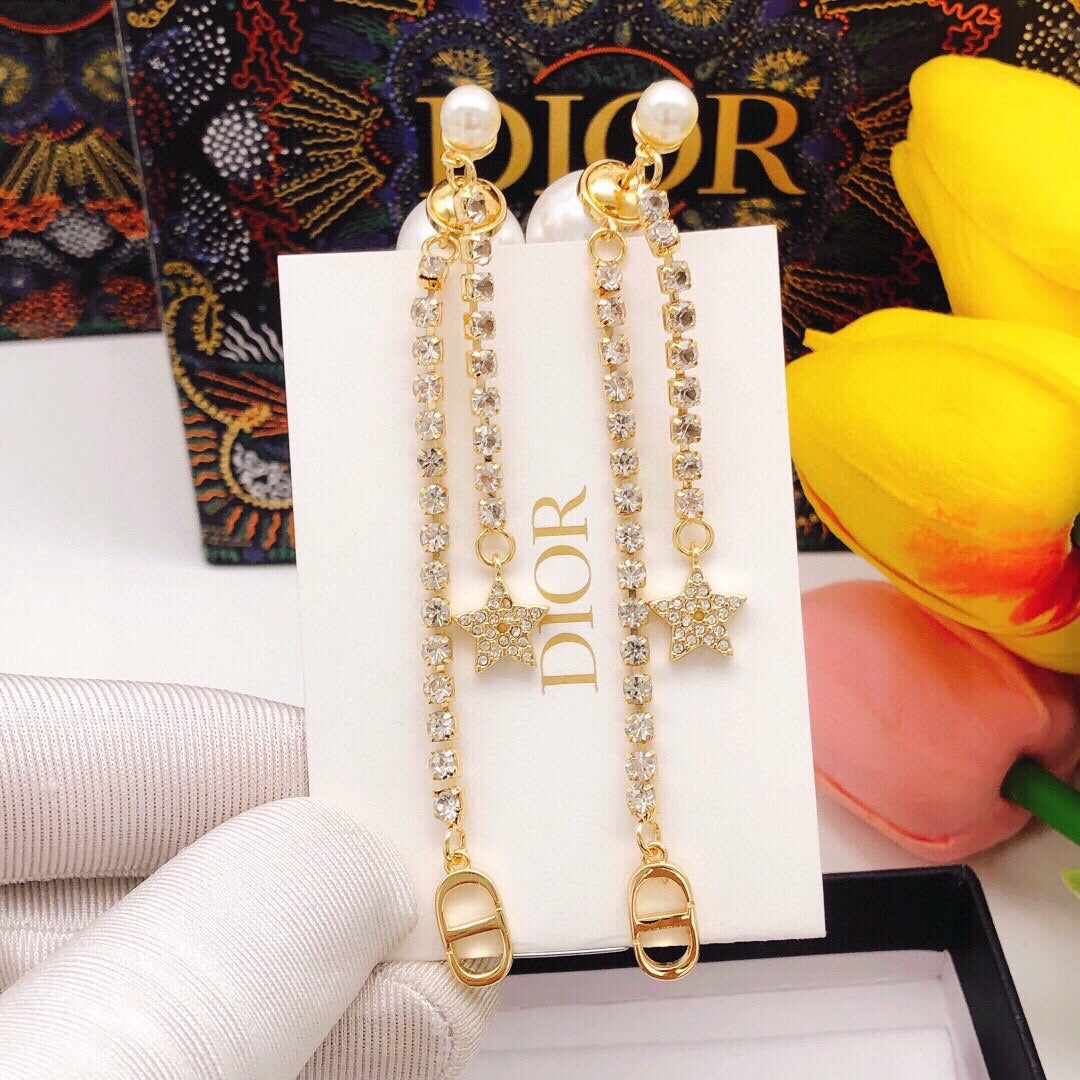 Dior Sterling Silver Pearl Earrings