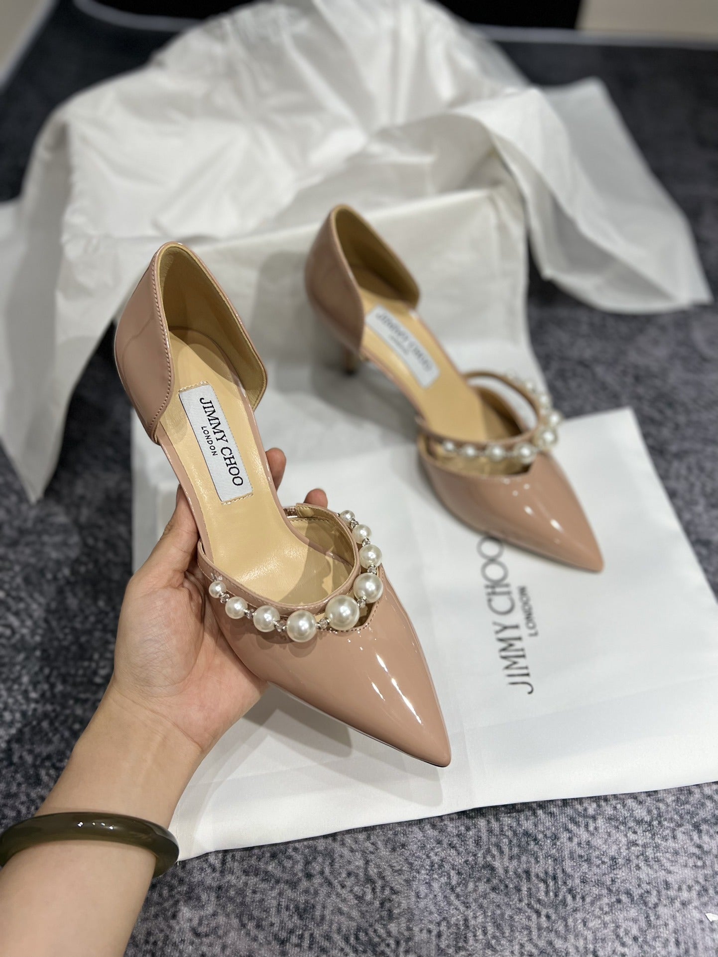 Jimmy Choo Black Pearl Heels