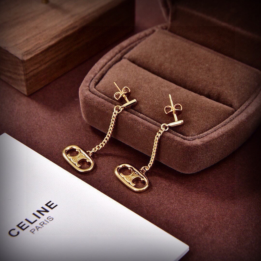 Celine Brass Earrings
