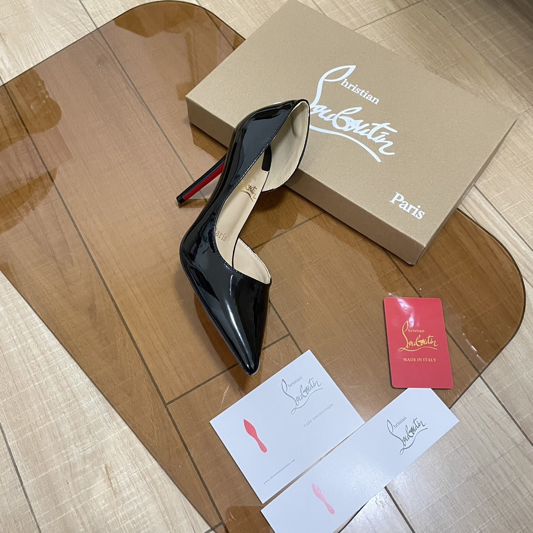 Jimmy Choo Patent Leather & Lambskin Leather Heels