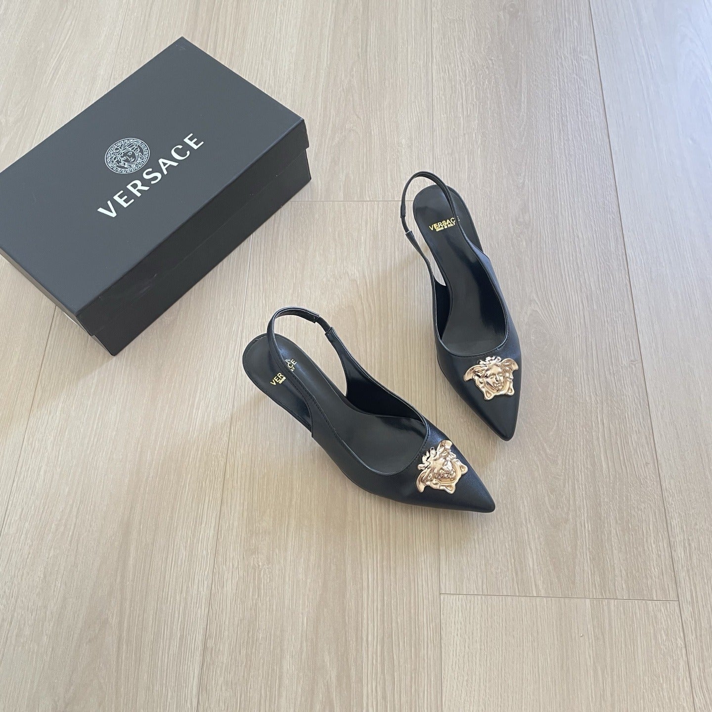 Versace Lambskin Leather Sandals