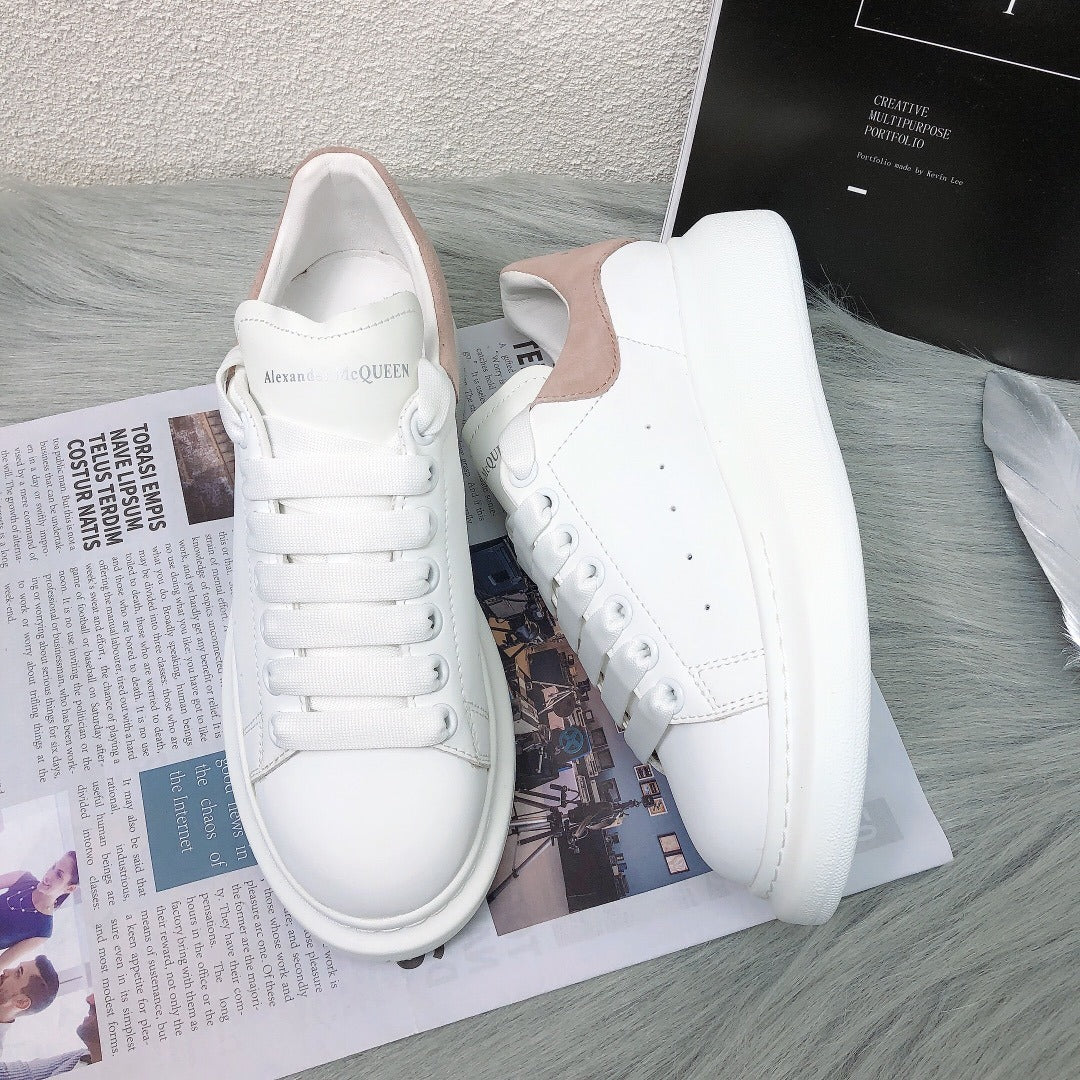 Alexander McQueen Lambskin Leather Logo Sneakers