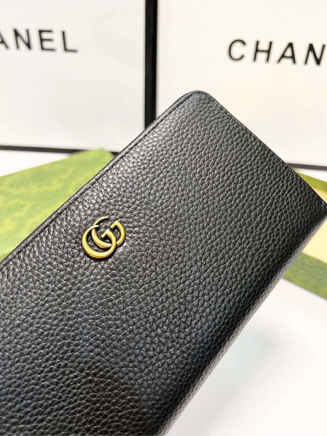 Chanel Black Zip Wallet