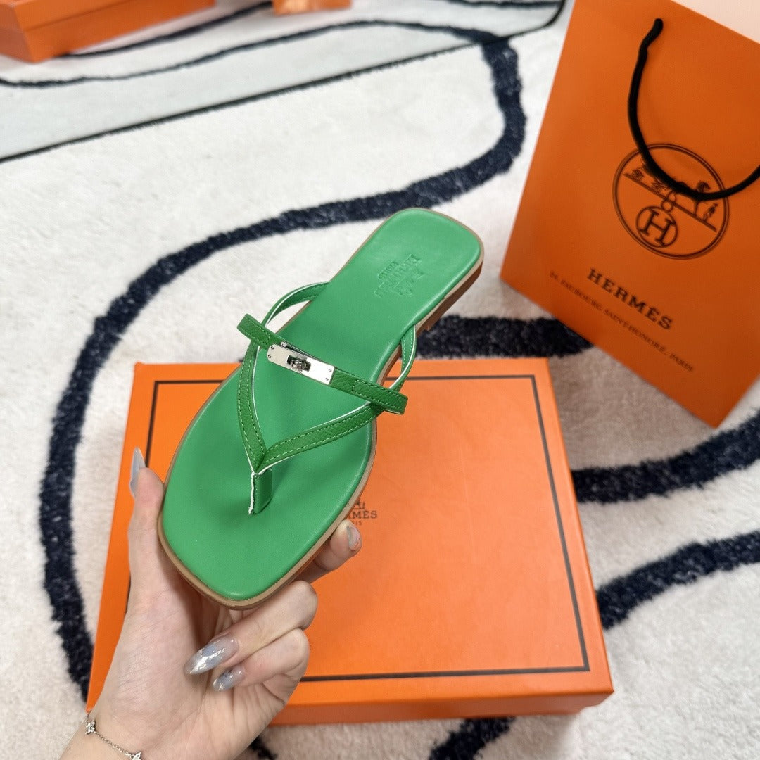 Hermes Leather Logo Slides
