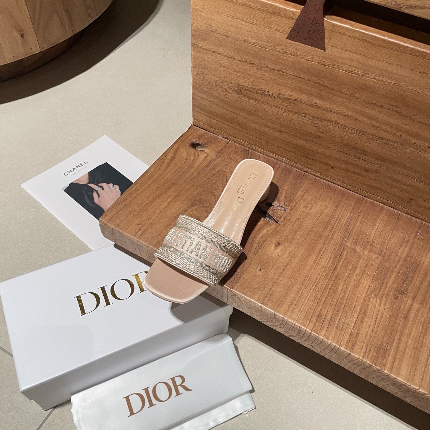 Dior Embroidered Slides