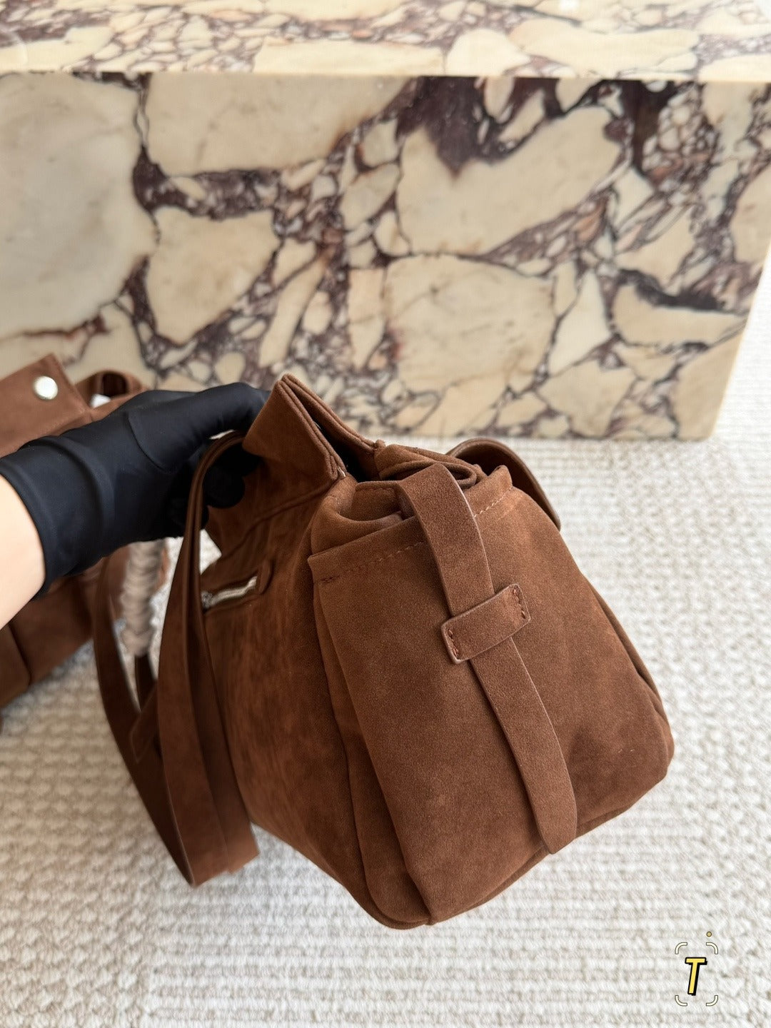 Prada Leather Logo Tote Bag