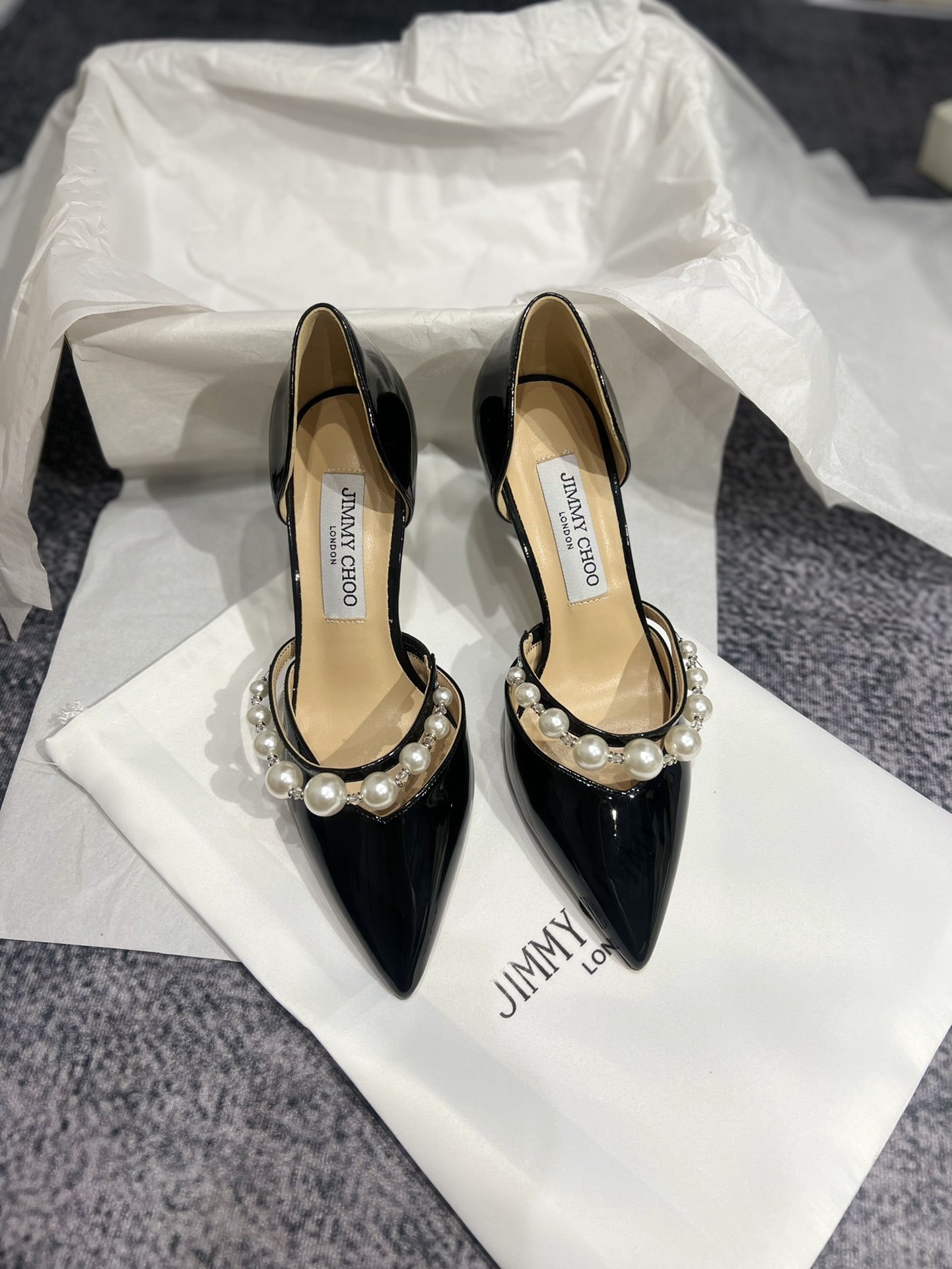 Jimmy Choo Black Pearl Heels