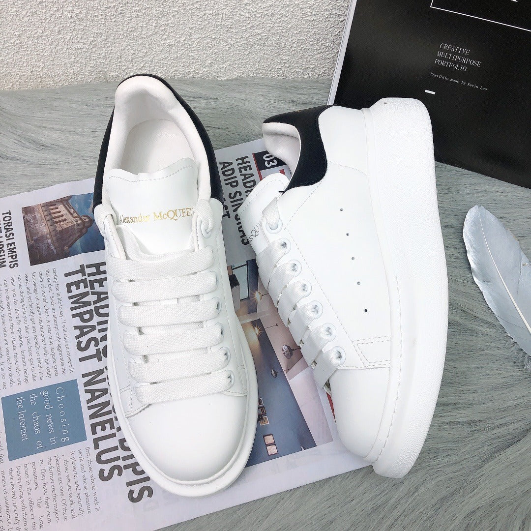 Alexander McQueen Lambskin Leather Logo Sneakers