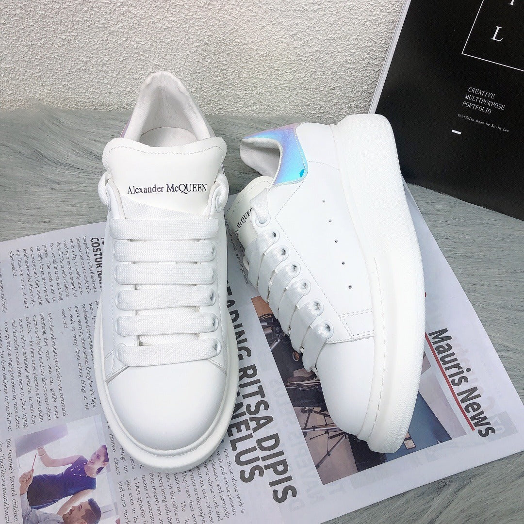 Alexander McQueen Lambskin Leather Logo Sneakers