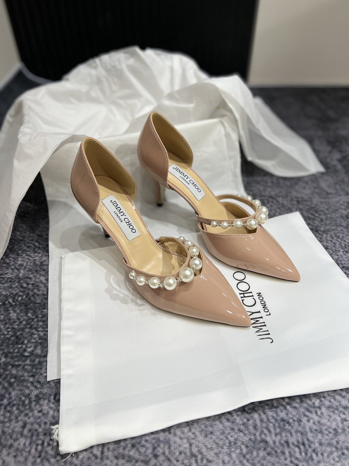 Jimmy Choo Black Pearl Heels