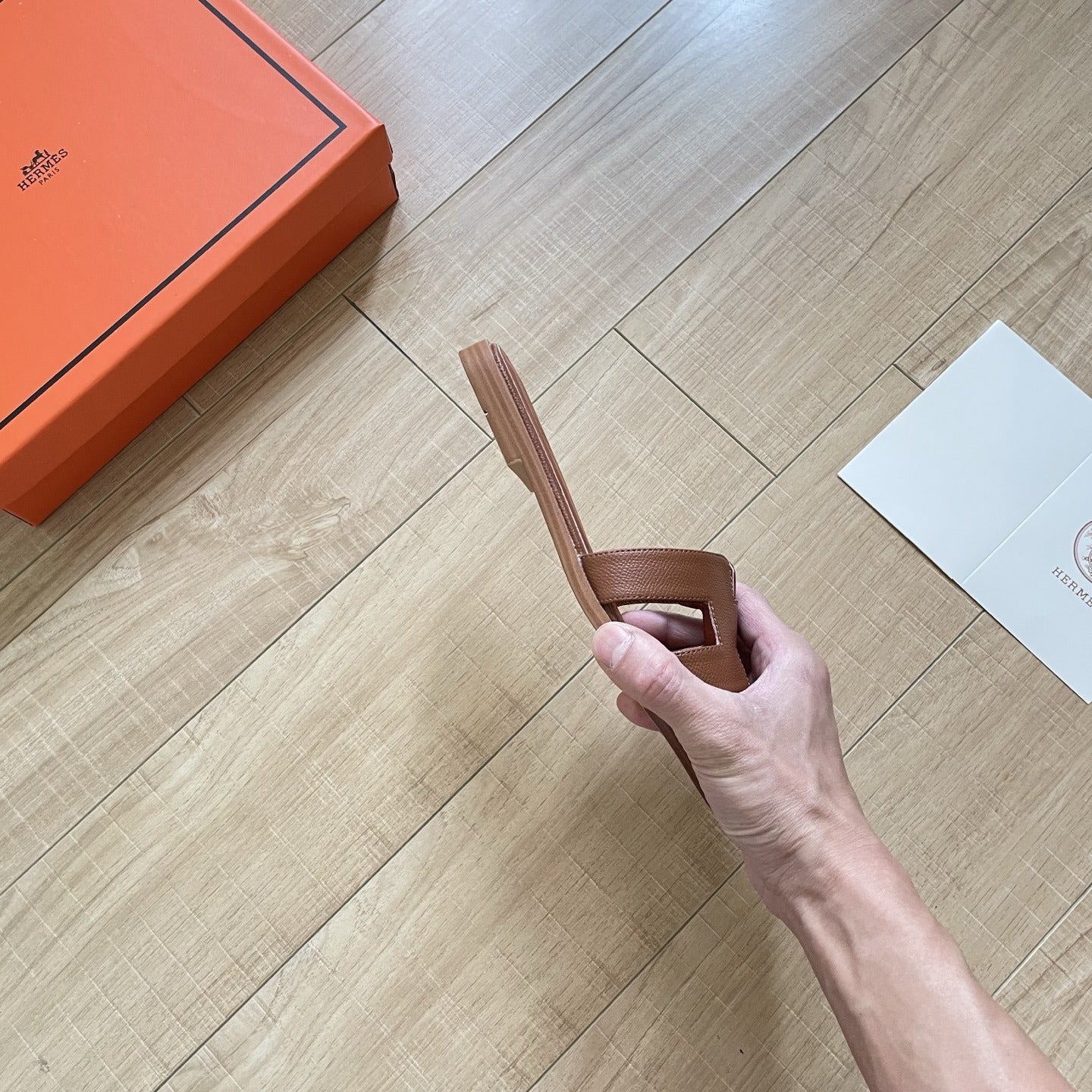 Hermes Leather Slides
