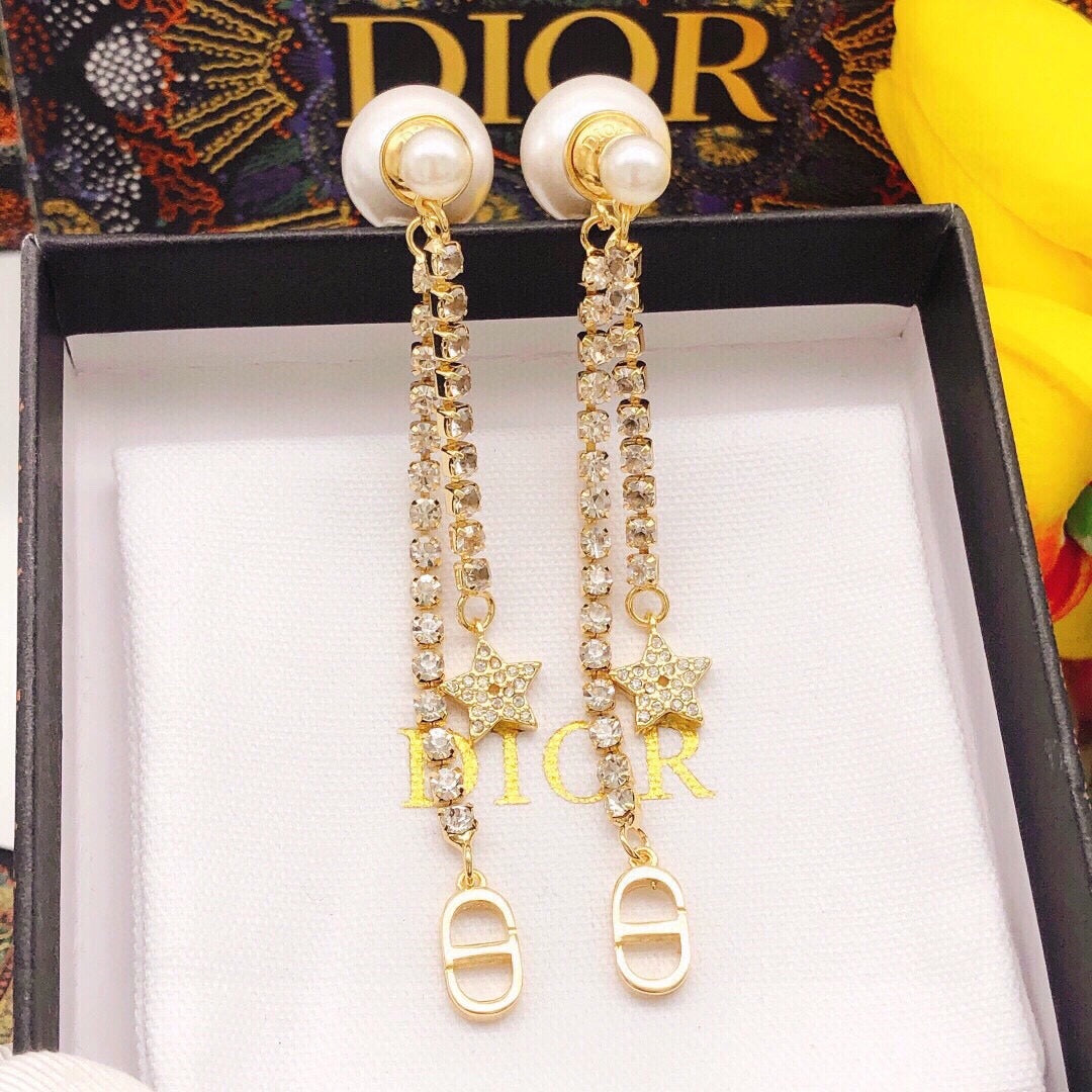 Dior Sterling Silver Pearl Earrings