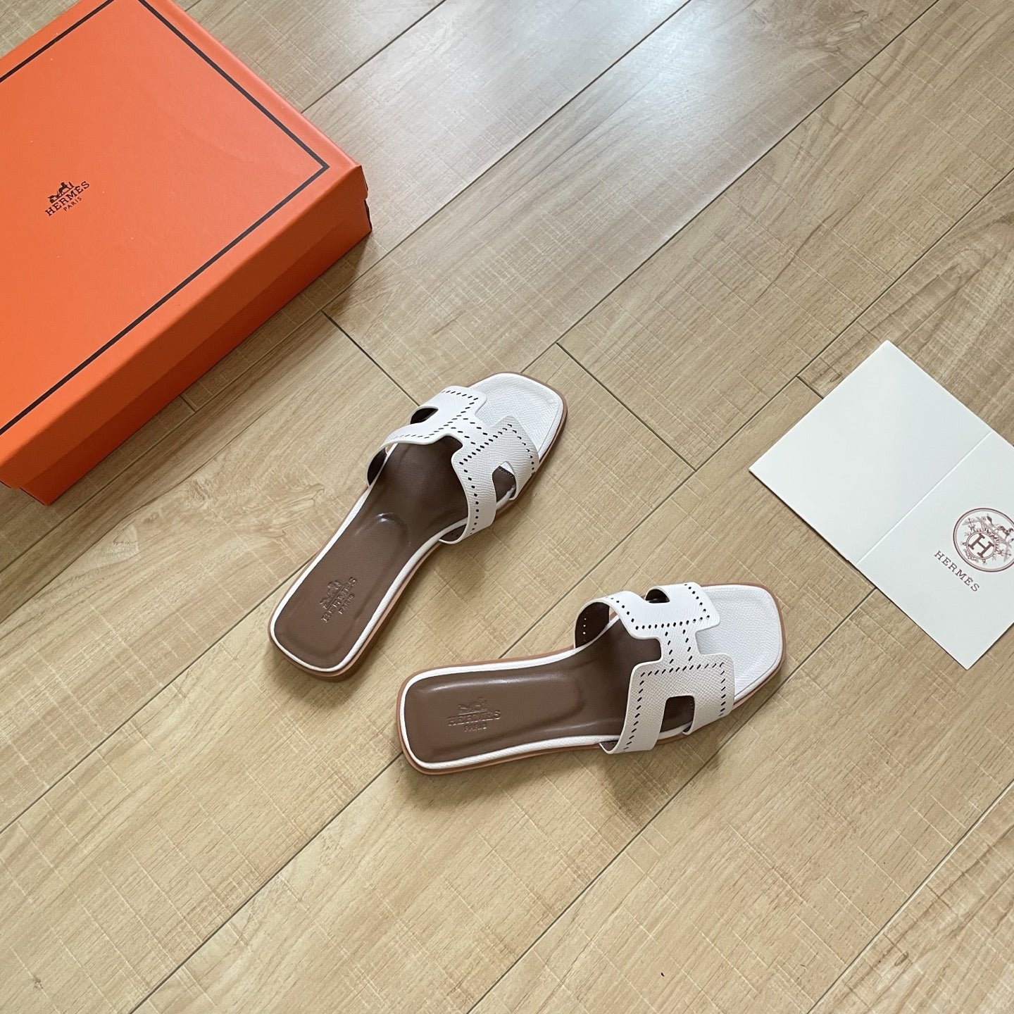 Hermes Leather Slides