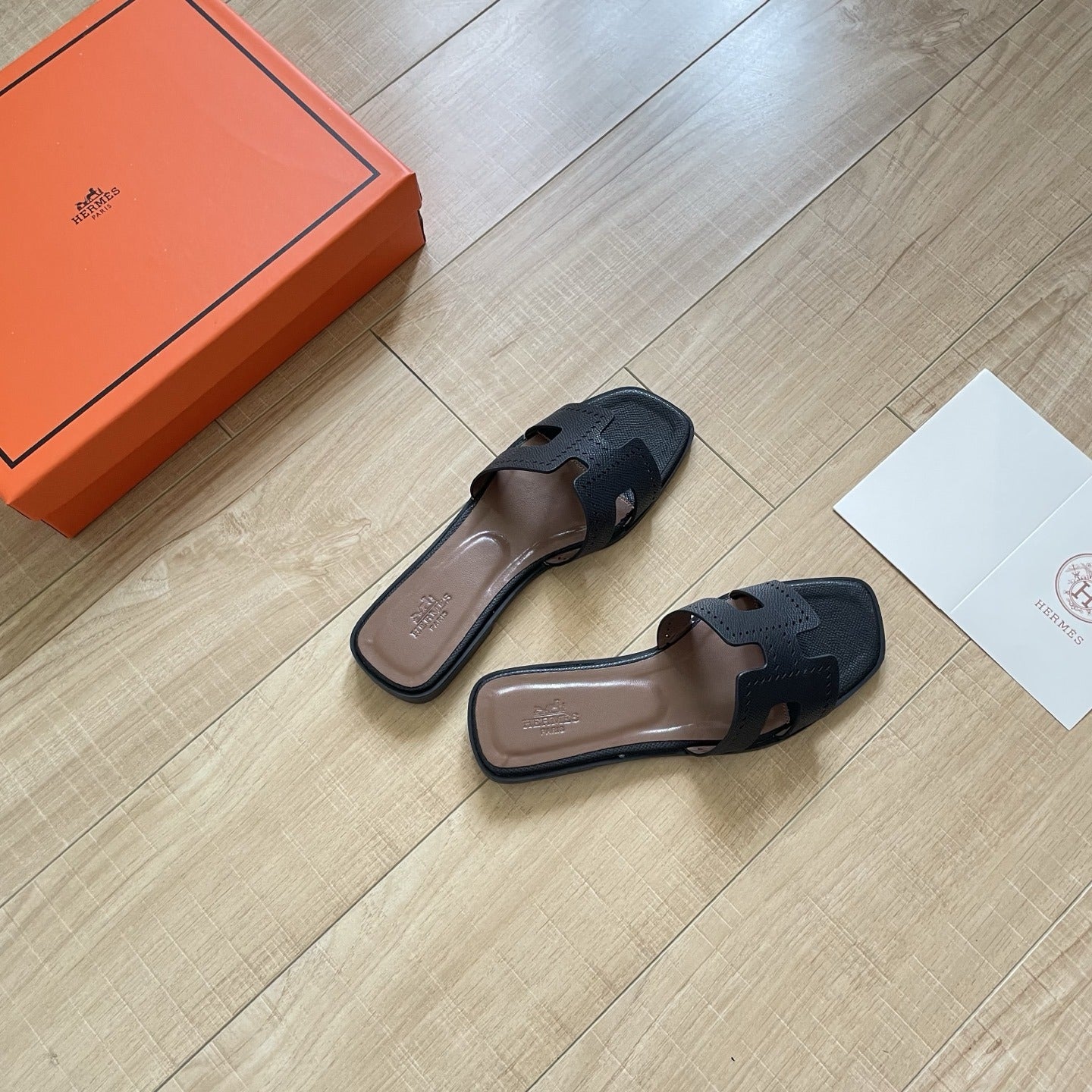 Hermes Leather Slides
