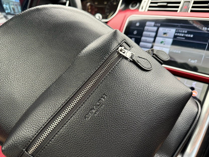 Coach Black Canvas Zip Backpack