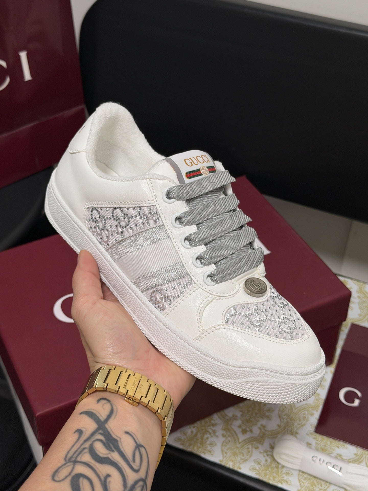 Gucci Crystal Sneakers