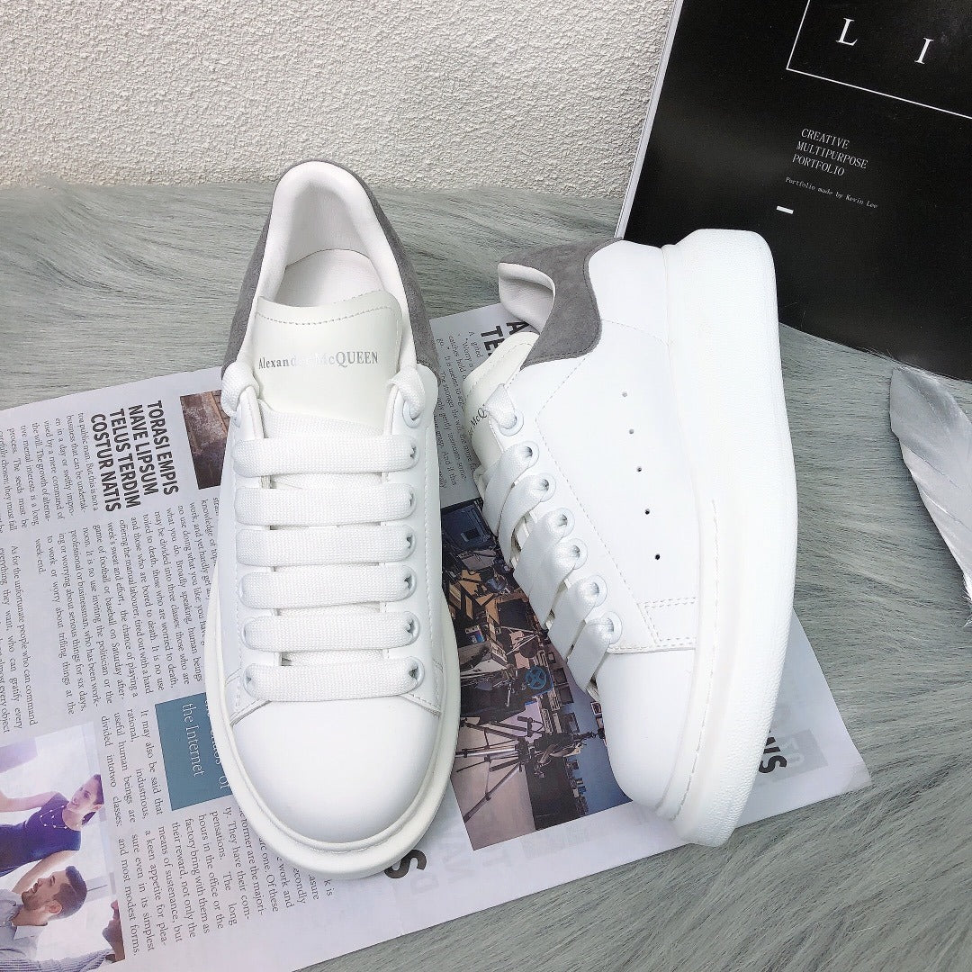Alexander McQueen Lambskin Leather Logo Sneakers